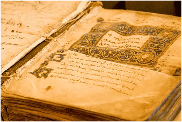 Close-up of an abundance prayer written in a spiritual journal.